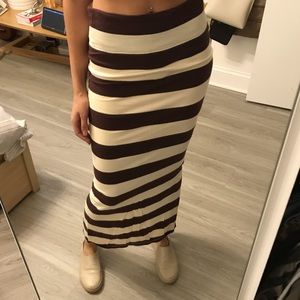 Free People Striped Maxi Skirt